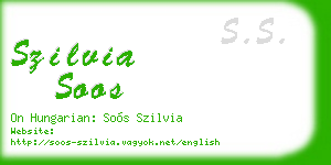szilvia soos business card