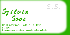 szilvia soos business card